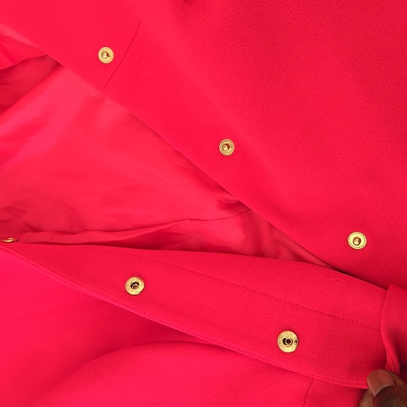 Calvin Klein Pink Work Corporate Blazer With Flare Sleeves And Snap Buttons - Picture 9 of 11